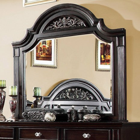 Furniture of America Syracuse Dark Walnut Traditional Mirror Model CM7129M