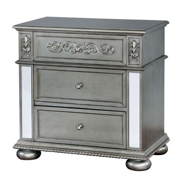 Furniture of America Azha Silver Glam Night Stand Model CM7194N