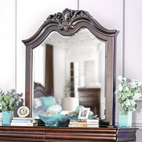 Furniture of America Mandura Cherry Traditional Mirror Model CM7260M