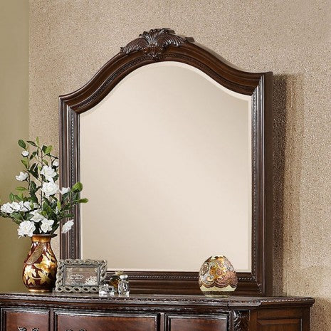 Furniture of America Monte Vista Brown Cherry Traditional Mirror Model CM7267M