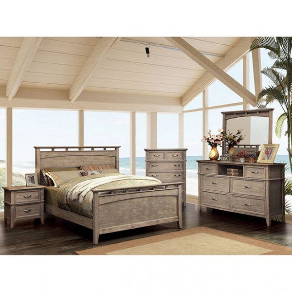 Furniture of America Loxley Weathered Oak Transitional Mirror Model CM7351M