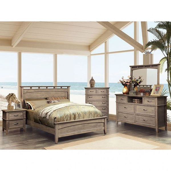 Furniture of America Loxley Weathered Oak Transitional Mirror Model CM7351M