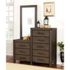 Furniture of America Rexburg Wire-Brushed Rustic Brown Rustic 8-Drawer Dresser Mirror Model CM7382CM
