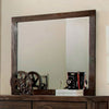 Furniture of America Rexburg Wire-Brushed Rustic Brown Rustic Mirror Model CM7382M