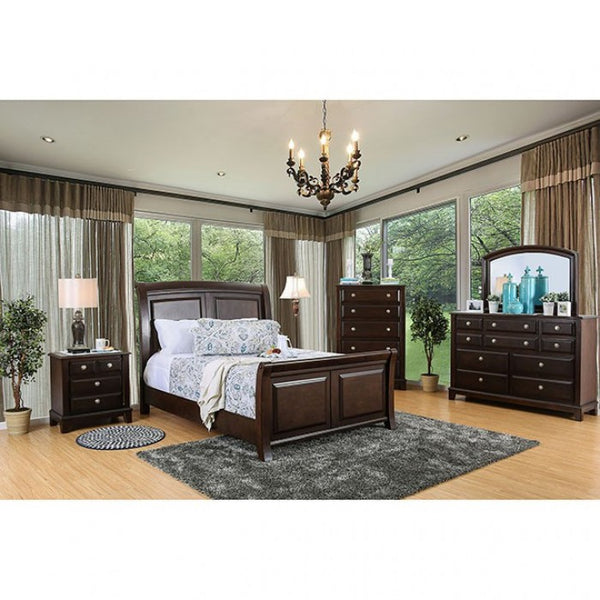 Furniture of America Litchville Brown Cherry Transitional Mirror Model CM7383M