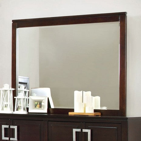 Furniture of America Balfour Brown Cherry Transitional Mirror Model CM7385M