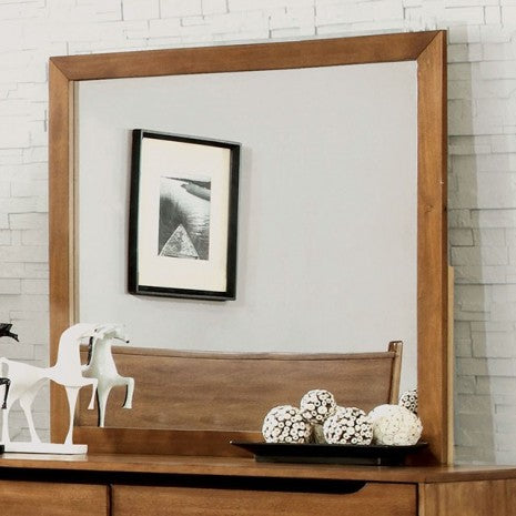 Furniture of America Lennart Oak Mid-Century Modern Mirror Model CM7386A-M