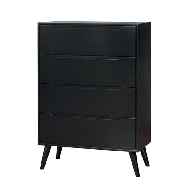 Furniture of America Lennart Black Mid-Century Modern Chest Model CM7386BK-C