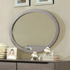 Furniture of America Lennart Gray Mid-Century Modern Oval Mirror Model CM7386GY-MO