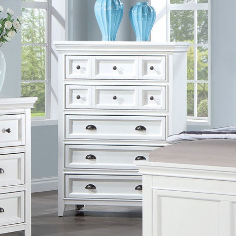Furniture of America Castile White Transitional Chest Model CM7413WH-C