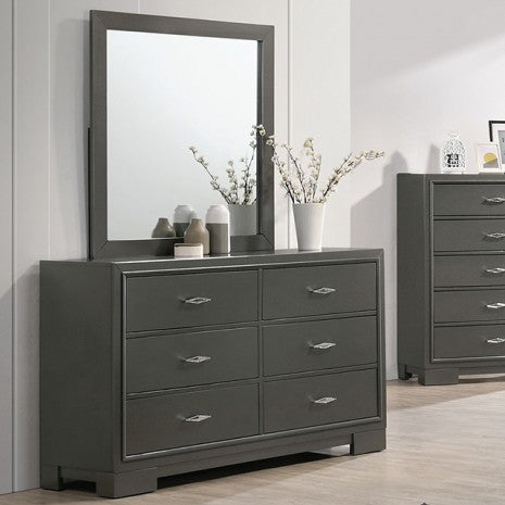 Furniture of America Alison Metallic Gray Contemporary Dresser Model CM7416GY-D