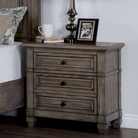 Furniture of America Durango Warm Gray Transitional Night Stand Model CM7461GY-N