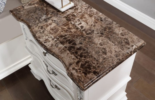 Furniture of America Esparanza Pearl White Traditional Night Stand Model CM7478WH-N