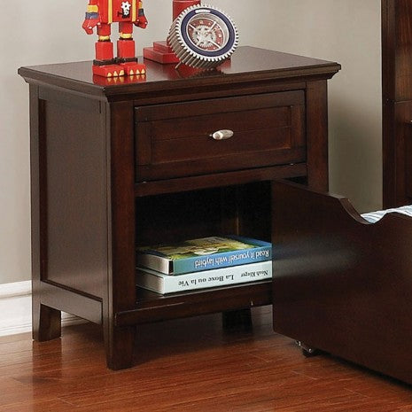 Furniture of America Brogan Brown Cherry Transitional Night Stand Model CM7517CH-N