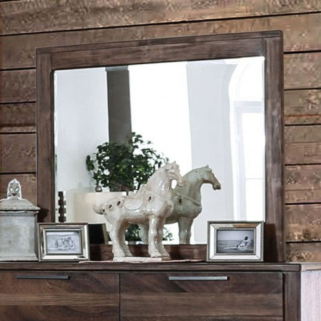 Furniture of America Hankinson Rustic Natural Tone Rustic Mirror Model CM7576M