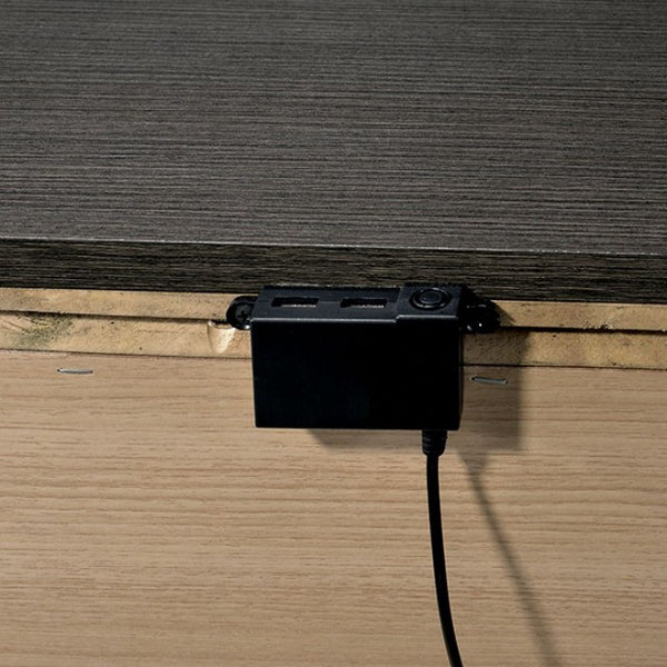 Furniture of America Camryn Warm Gray Contemporary Night Stand Model CM7589N