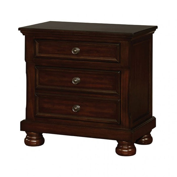 Furniture of America Castor Brown Cherry Transitional Night Stand Model CM7590CH-N