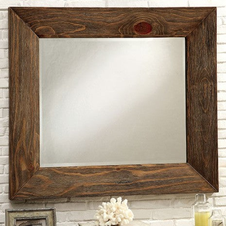 Furniture of America Coimbra Rustic Natural Tone Rustic Mirror Model CM7623M