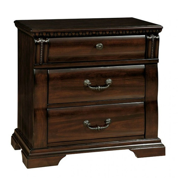 Furniture of America Burleigh Cherry Transitional Night Stand Model CM7791N
