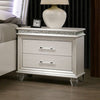 Furniture of America Maddie Pearl White Contemporary Night Stand Model CM7899N