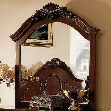 Furniture of America Velda Brown Cherry Traditional Mirror Model CM7952M