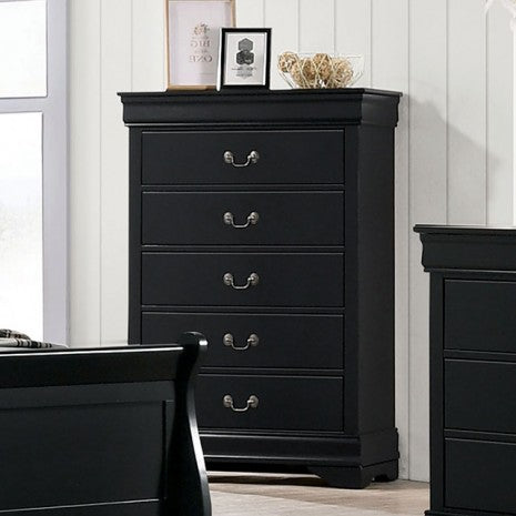 Furniture of America Louis Philippe Black Transitional Chest Model FM7866BK-C