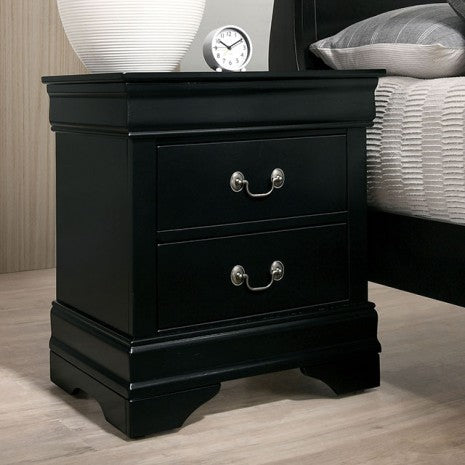 Furniture of America Louis Philippe Black Transitional Night Stand Model FM7866BK-N