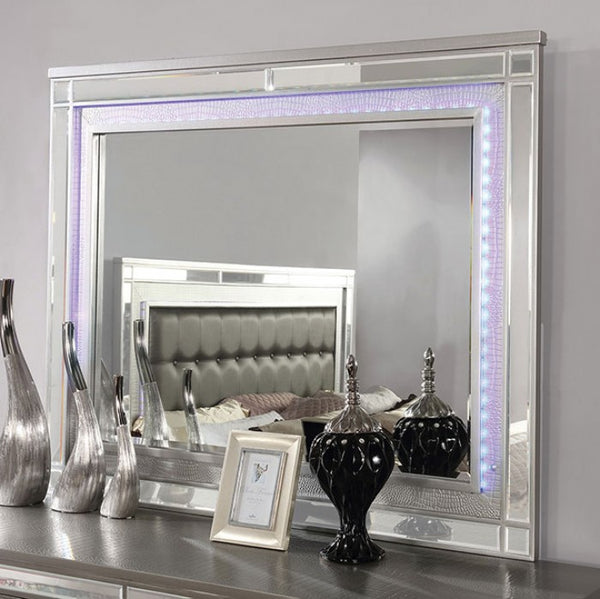 Furniture of America Brachium Silver Contemporary Mirror Model CM7977SV-M