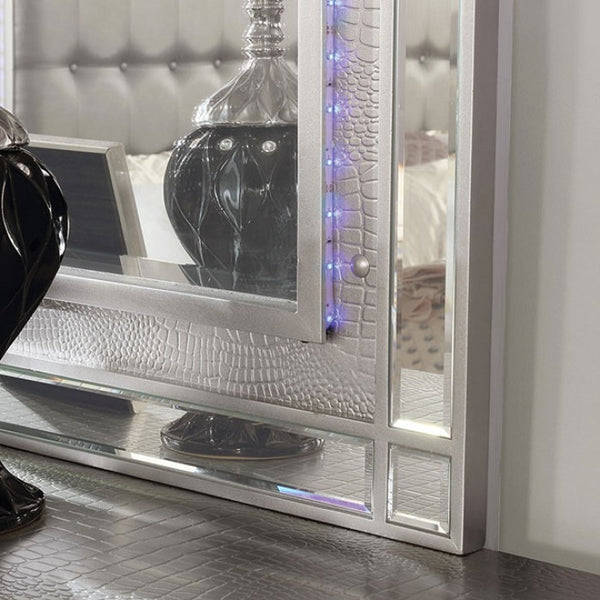 Furniture of America Brachium Silver Contemporary Mirror Model CM7977SV-M