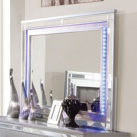 Furniture of America Brachium Silver Contemporary Mirror Model CM7977SV-M