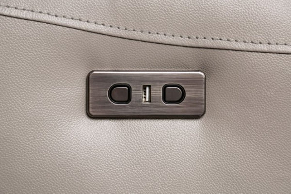 Furniture of America Gorgius Light Gray Transitional Power Recliner Model CM9910ST-CH-PM