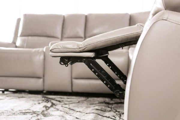 Furniture of America Gorgius Light Gray Transitional Power Recliner Model CM9910ST-CH-PM