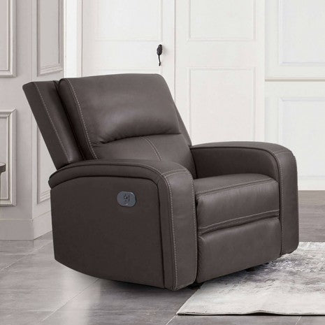 Furniture of America Vasilios Gray Transitional Power Recliner Model CM9914GY-CH-PM