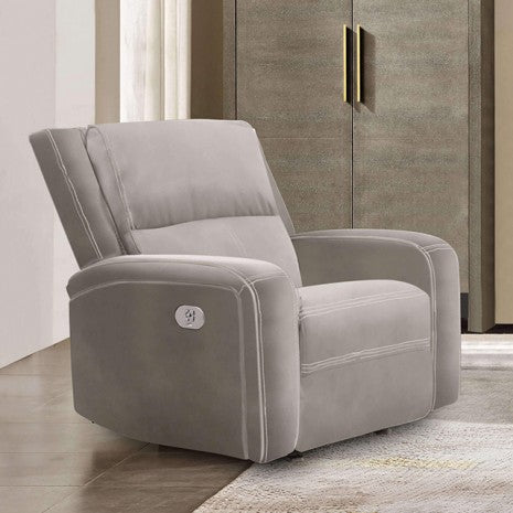 Furniture of America Vasilios Taupe Transitional Power Recliner Model CM9914ST-CH-PM