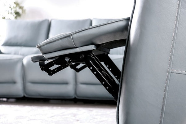 Furniture of America Phineas Pale Blue Transitional Power Recliner Model CM9921PB-CH-PM