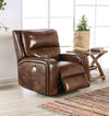 Furniture of America Soterios Medium Brown Transitional Power Recliner Model CM9924MB-CH-PM