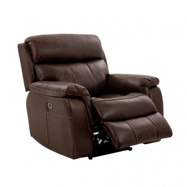 Furniture of America Antenor Brown Transitional Power Recliner Model CM9926MB-CH-PM