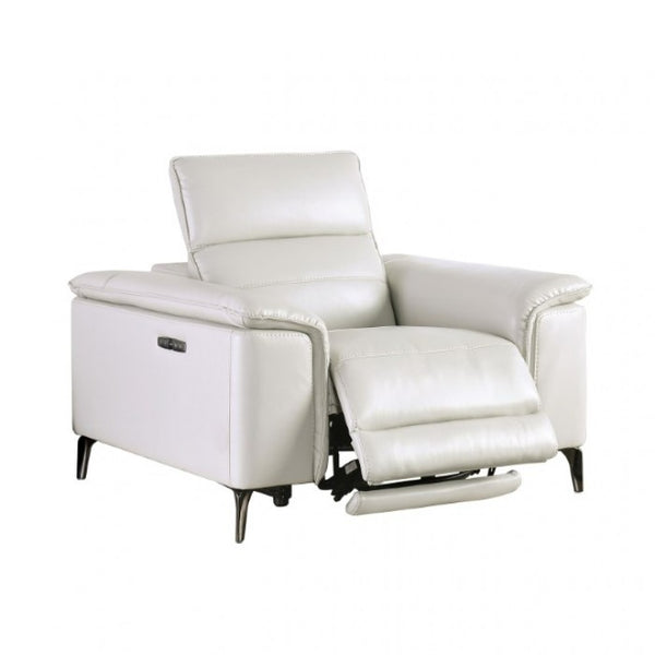 Furniture of America Ascona Light Taupe Contemporary Power Recliner Model CM9927FG-CH-PM