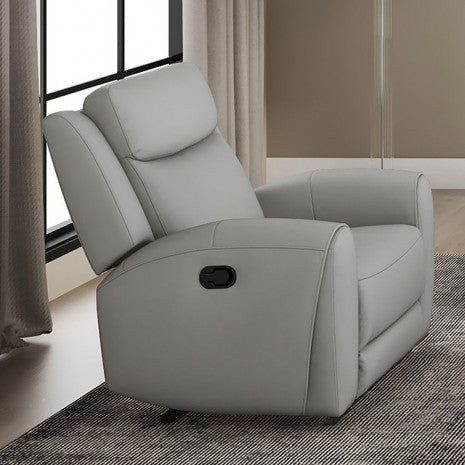 Furniture of America Jacobus Light Gray Transitional Manual Recliner Model CM9986LG-CH-M