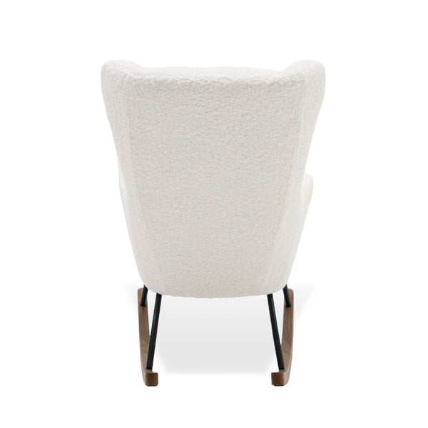 Modrest Colfax Modern White Sheep Rocking Chair Model VGDWJ1817-WHT-CH