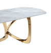 Modrest Colton Modern Gray Microlite & Gold Dining Table Model VGZAT112-GRY