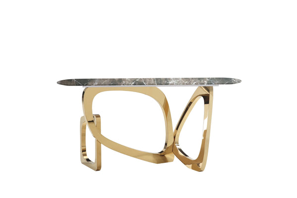 Modrest Colton Glam Brown & Gold Console Table Model VGZAX112-BRN-CON