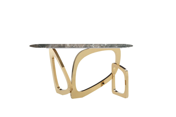 Modrest Colton Glam Brown & Gold Console Table Model VGZAX112-BRN-CON