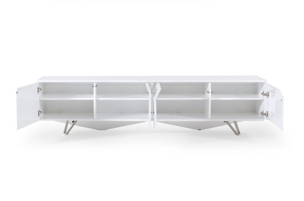Modrest Columbia Modern White Tv Stand Model VGVCTV117-WHT