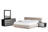 Queen Modrest Concord Modern Grey Velvet & Black Marble & Black Ash & Aluminum Bedroom Set Model VGVC-BD2311-2301-SET-Q