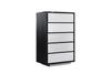 Modrest Concord Modern Black Marble & Black Ash & Aluminum Chest Model VGVC-J2301-5H