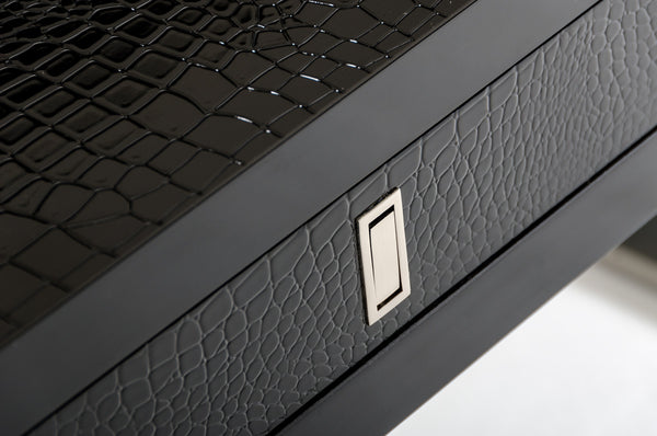 Congress Transitional Black Crocodile Desk
