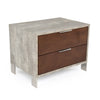Nova Domus Conner Modern Dark Walnut & Faux Concrete Nightstand Model VGAN-CONNER-NS-DK