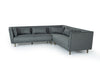 Conway Mid-Century Grey Fabric Sectional Sofa