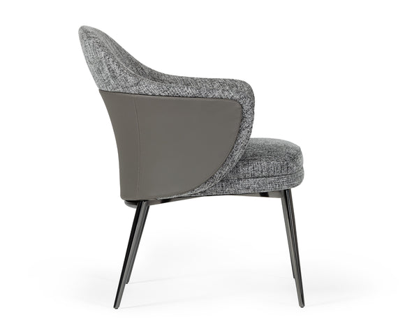 Modrest Cora Modern Grey Fabric & Leatherette Dining Chair Model VGCSCH-19005-GRY-DC